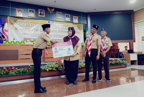 Pimpin Rakercab XI Gerakan Pramuka Pringsewu 2026, Wabup Umi Laila Tekankan Pembinaan Generasi Muda