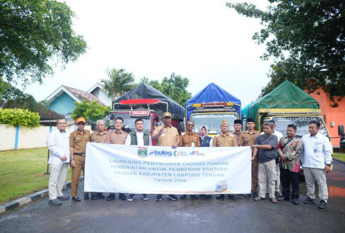 Plt Bupati Lampung Tengah Lepas Bantuan Pangan 2026, 189 Ribu Keluarga Terima Beras dan Minyak Goreng