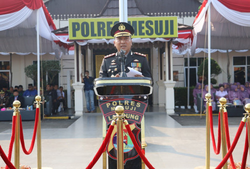Polres Mesuji Gelar Upacara HUT Bhayangkara ke-80, Tegaskan Semangat Polri untuk Masyarakat
