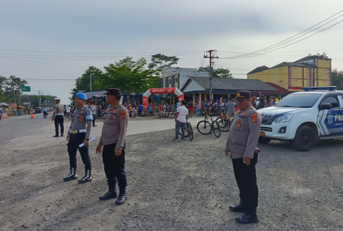 Pengamanan Ketat Polres Mesuji Sukseskan Fun Bike Perayaan HUT Mesuji ke-17