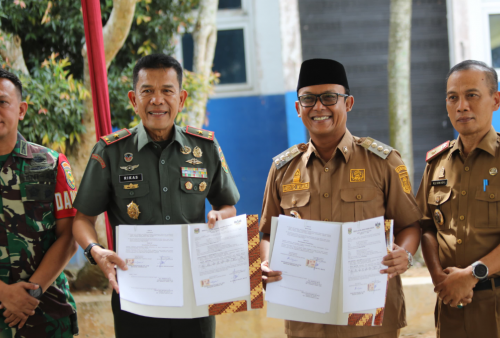  Pemkab Lampung Tengah Hibahkan Lahan untuk Korem 043/Garuda Hitam di Anak Tuha