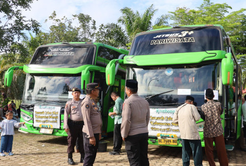 Polres Mesuji Lakukan Pengamanan Pelepasan Jamaah Haji 2026