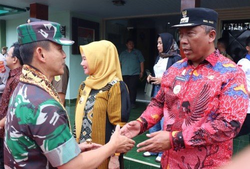 Wakil Bupati Lampung Tengah Sambut Kunker Pangdam II/Sriwijaya di Makodim 0411/KM 