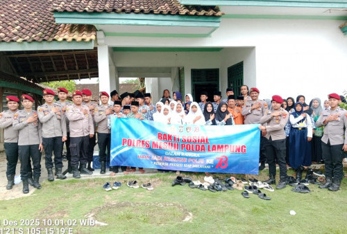 HUT Reserse ke-78, Sat Reskrim Polres Mesuji Gelar Bakti Sosial di Ponpes Hidayatul Mubtadiin