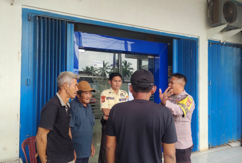Bhabinkamtibmas Polsek Mesuji Timur Sambangi Satpam BRI, Tekankan Peran dan Kewaspadaan