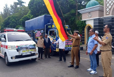 Walikota Metro Pimpin Pelepasan Bantuan untuk Korban Bencana di Sumatera