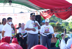 Senam Massal dan Jalan Sehat Meriahkan HUT ke-79 Kabupaten Lampung Tengah