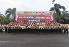 Upacara Hari Kesadaran Nasional, Polres Mesuji Apresiasi Personel Berprestasi