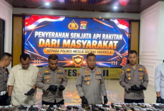 Warga Serahkan 80 Senjata Api Rakitan Secara Sukarela kepada Polres Mesuji