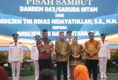Wakil Bupati Lampung Tengah Hadiri Pisah Sambut Danrem 043/Gatam