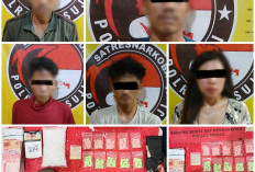 Bawa Sabu 293 Gram dan 100 Butir Ekstasi, 5 Warga Riau Ditangkap Diringkus Sat Res Narkoba Polres Mesuji